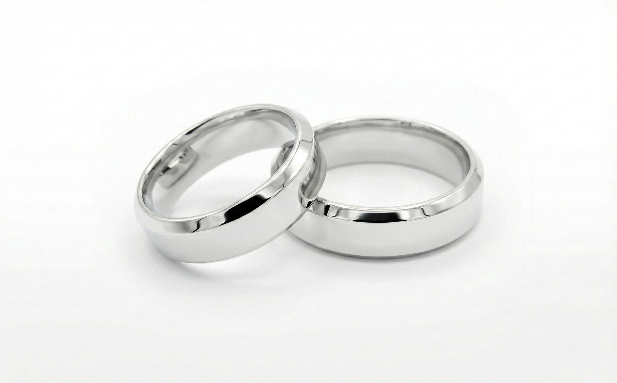 Aliança Prata 925 Borda Biselada