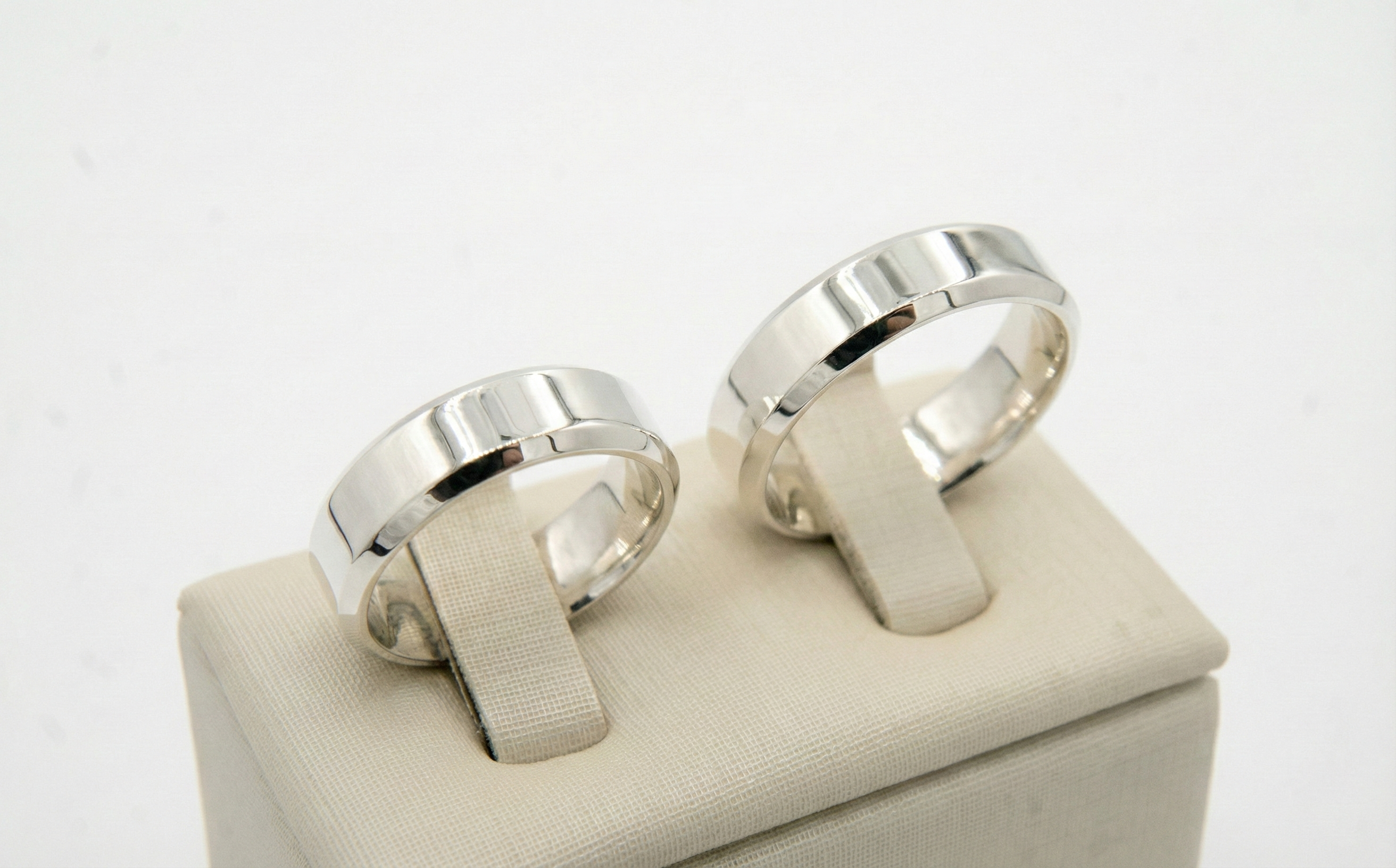 Aliança Prata 925 Borda Biselada