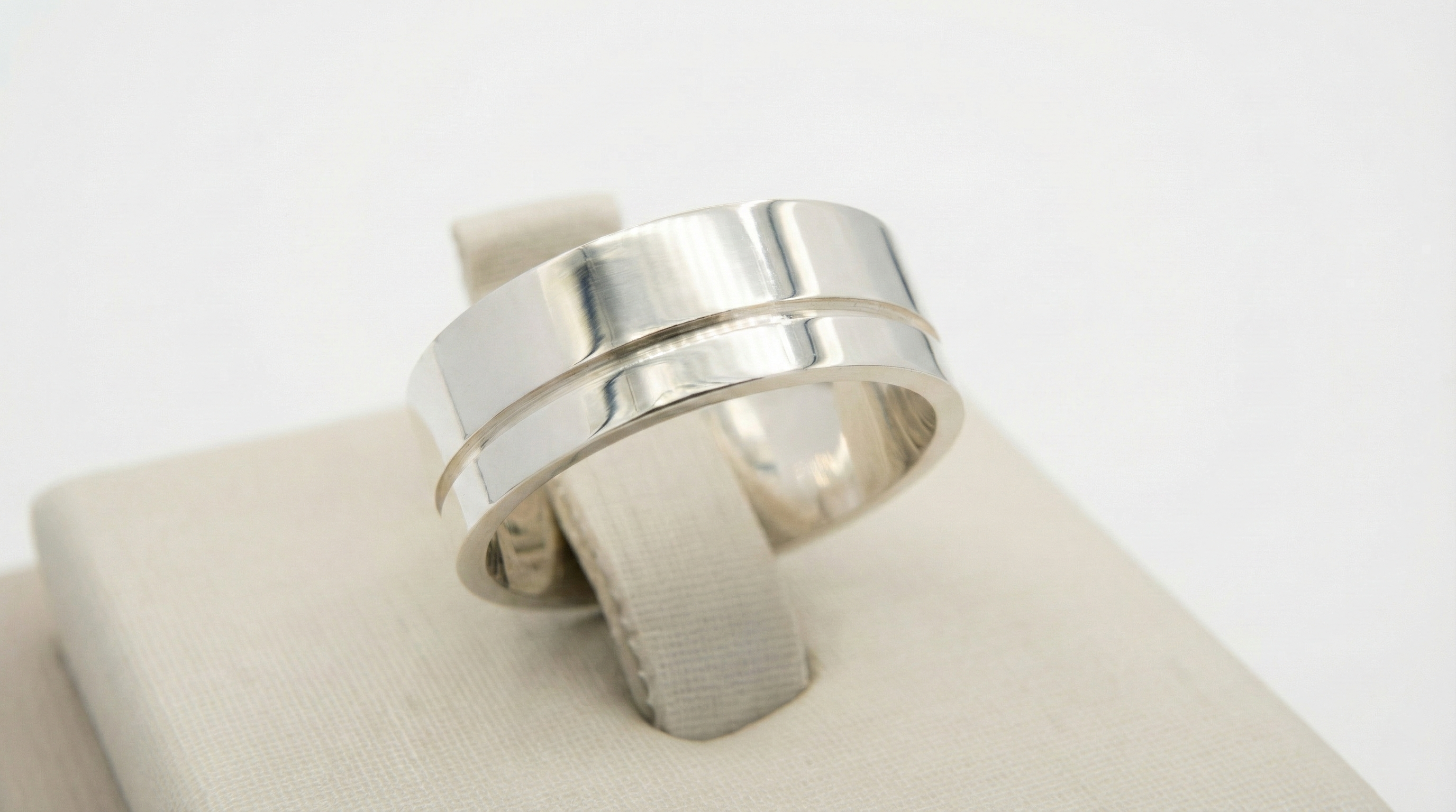 Aliança Prata 925 Borda Reta